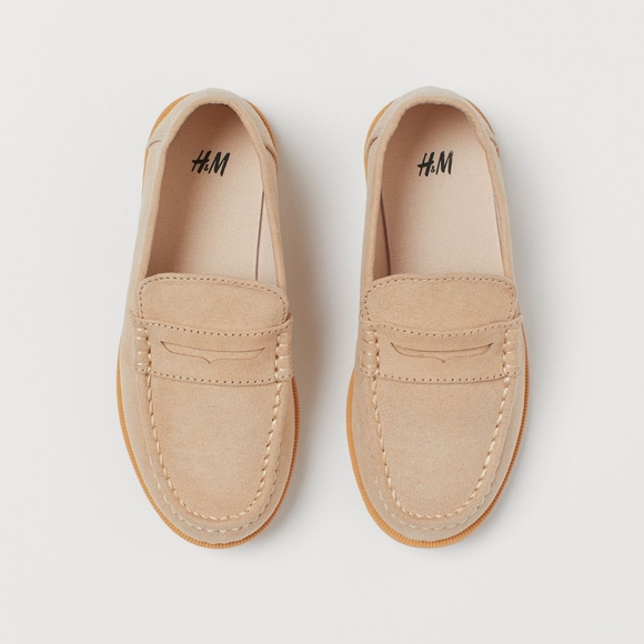 Kids H&M Beige Marci Loafer shoes NEW size 1 - Picture 1 of 7